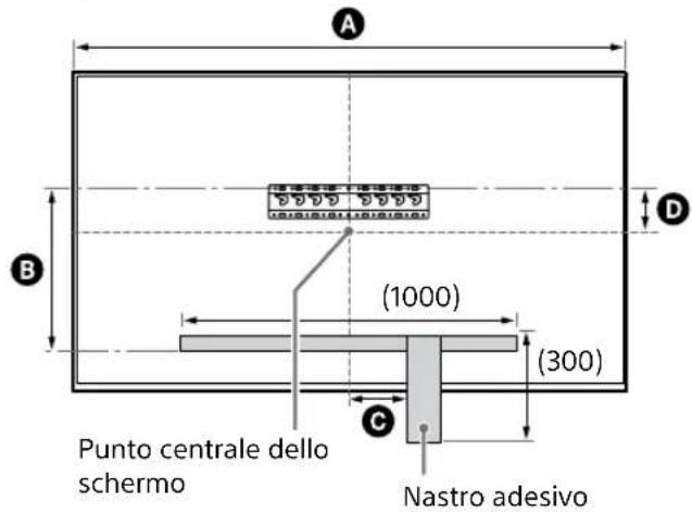 SONY KD-50X80L - Posizione di montaggio dell'adattatore della base ① - 2