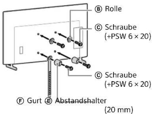 SONY KD-50X80L - Wenn schmale Anbringung (2-b) gewählt ist: - 1