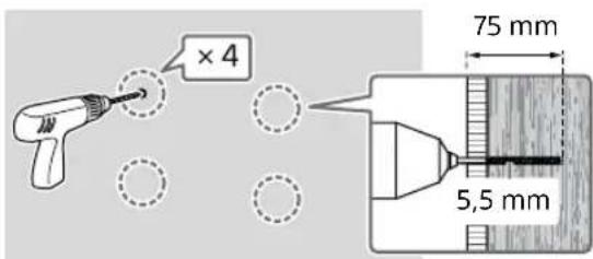 SONY KD-50X80L - Τρύπημα σε γυψοσανίδες με καρφιά: - 1