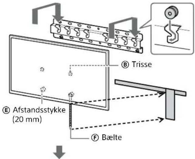 SONY KD-50X80L - Installer TV'et eller LCD-skærmen på basen (20) Ⓐ eller baseadapteren Ⓘ. - 3