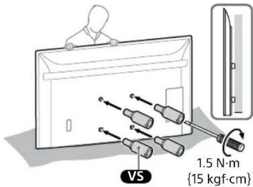 SONY KD-50X80L - Installing the TV or LCD Monitor to the Wall from Carton\* - 2