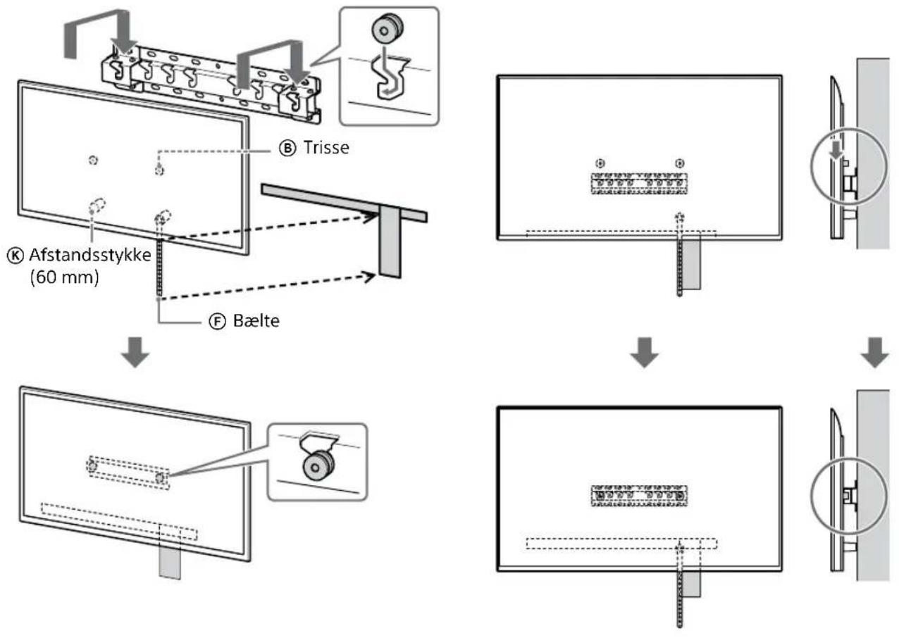 SONY KD-50X80L - Installer TV'et eller LCD-skærmen på basen (20) Ⓐ eller baseadapteren Ⓘ. - 2