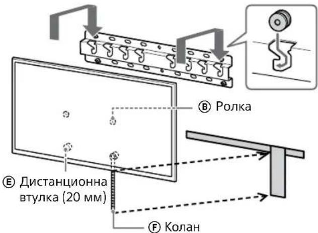 SONY KD-50X80L - Поставете телевизора или LCD монитора върху основата (20) Ⓐ или адаптера на основата ①. - 3