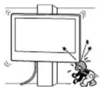 SONY KD-50X80L - Jangan memasang Braket Penyangga Dinding pada permukaan dinding yang akan membuat sudut atau pinggiran TV atau Monitor LCD menonjol keluar dari permukaan dinding. - 1
