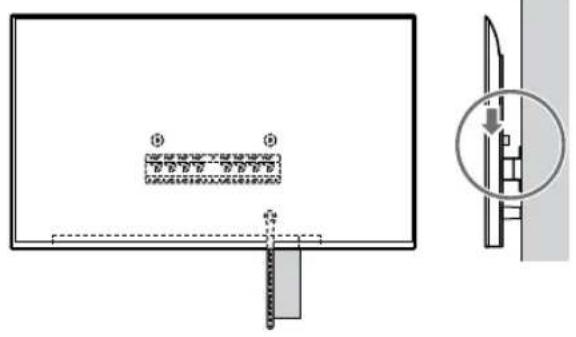 SONY KD-50X80L - 将电视机或 LCD 监视器安装至底座（20）④ 或底座转接器 ① 上。 - 4