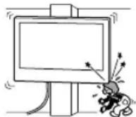 SONY KD-50X80L - Nie montować uchwytu ściennego na powierzchniach, w przypadku których narożniki lub boki telewizora lub monitora LCD mogłyby wystawać poza powierzchnię. - 1