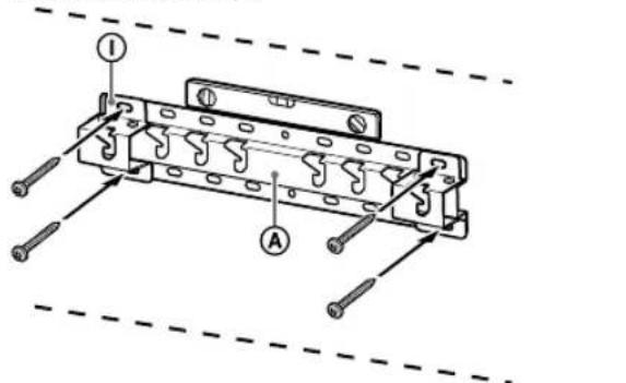 SONY KD-50X80L - Hvis der er valgt standardmontering (2-a): Sæt fire skruer i hullerne på baseadapter ① med base (20) Ⓐ. - 1