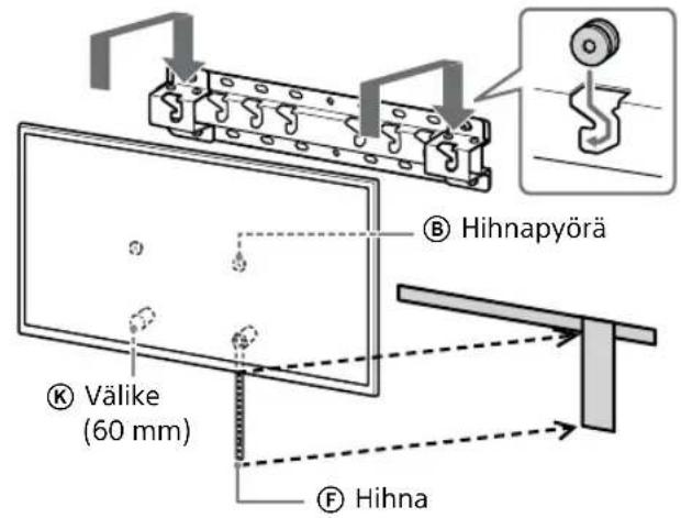 SONY KD-50X80L - Asenna TV tai LCD-näyttö jalustaan (20) Ⓐ tai jalustan sovittimeen Ⓘ. - 2