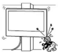 SONY KD-50X80L - Installera inte väggfästet på en yta där TV:ns eller LCD-bildskärmens hörn eller sidor skjuter ut från väggen. - 1
