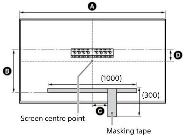 SONY KD-50X80L - Measurement for Wall-Mount Bracket installation on the wall - 3
