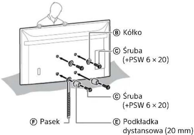 SONY KD-50X80L - W przypadku wyboru standardowego montażu (2-a): - 2
