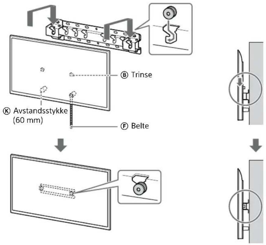 SONY KD-50X80L - Installer TV-en eller LCD-skjermen på sokkelen (20) Ⓐ eller sokkeladapteren Ⓘ. - 2