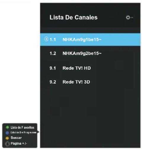 Blue 55BU800 - Lista de canales - 1