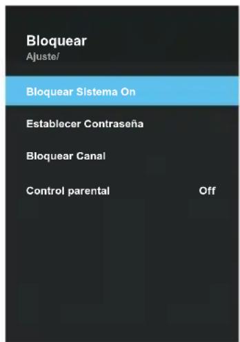 Blue 55BU800 - Configuración del Menú de bloqueo - 1