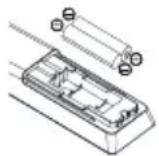 Blue 43BU800 - Installare le batterie nel telecomando - 2