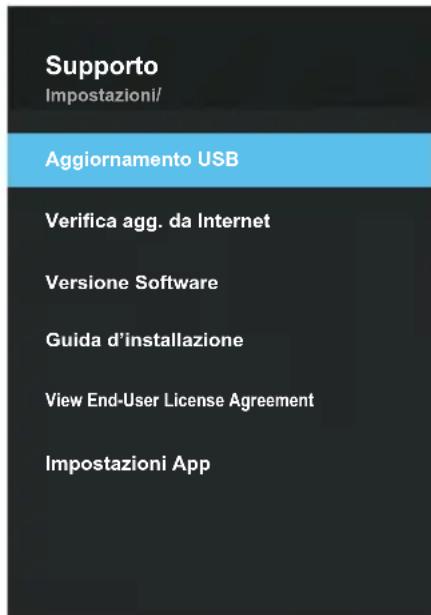 Blue 43BU800 - Configurazione del Menu di Sostegno - 1