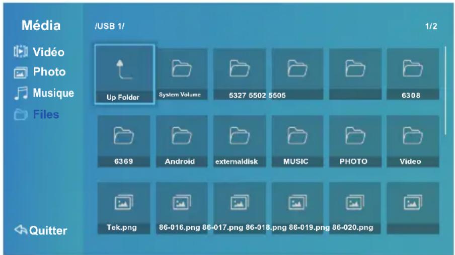 Blue 43BU800 - Interface de fonctionnement principale - 1