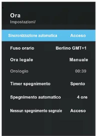 Blue 43BU800 - Configurazione del Menu Timer - 1