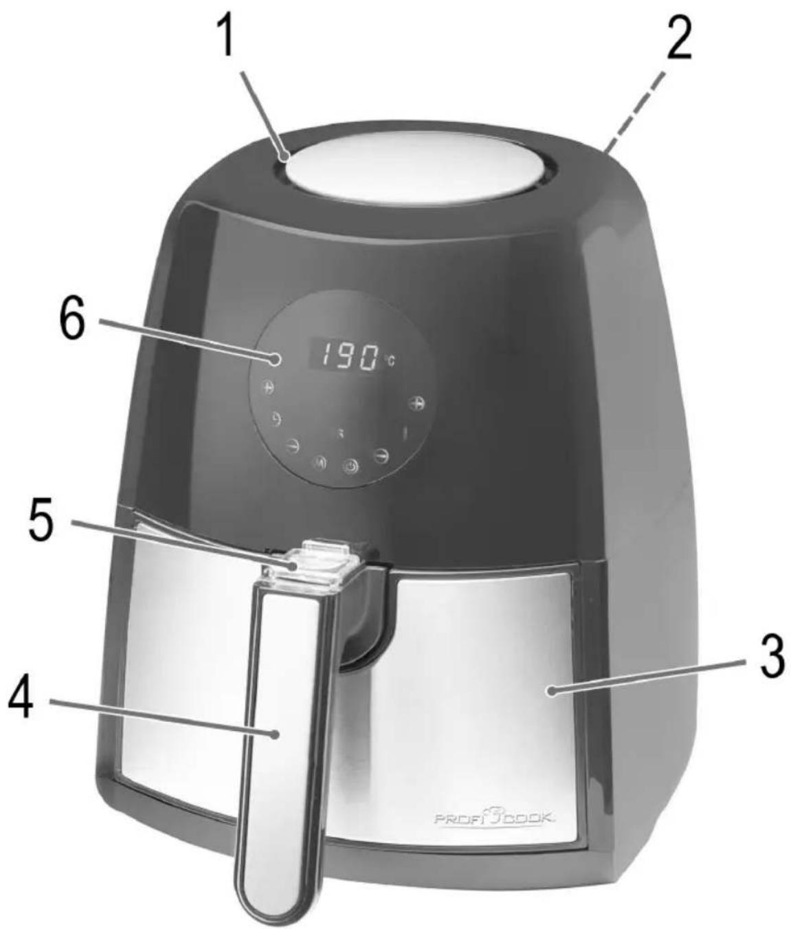 PROFICOOK PC-FR 1147 H - Übersicht der Bedienelemente - 1