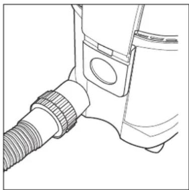 NILFISK ATTIX 751-61 - Raccordement du tuyau flexible d'aspiration - 1