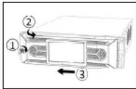 Diagram of a device with labeled components and directional arrows indicating flow or movement