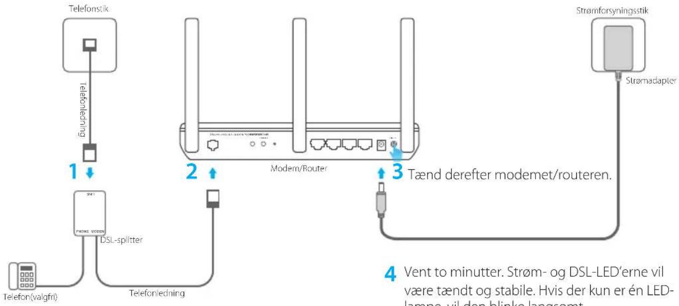 TP-LINK Archer VR1200v - Tilslutning af hardware - 1