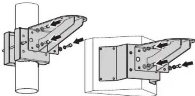 Videotec Maximus MPXR Series2 - Fixation avec module adaptateur angulaire ou pour mât - 1