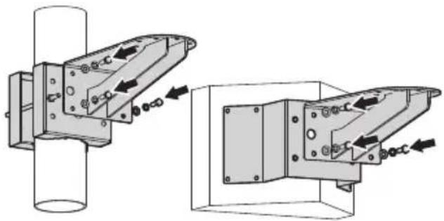 Videotec Maximus MPXR Series2 - Befestigung mit Winkel- oder Stangenadaptermodul - 1