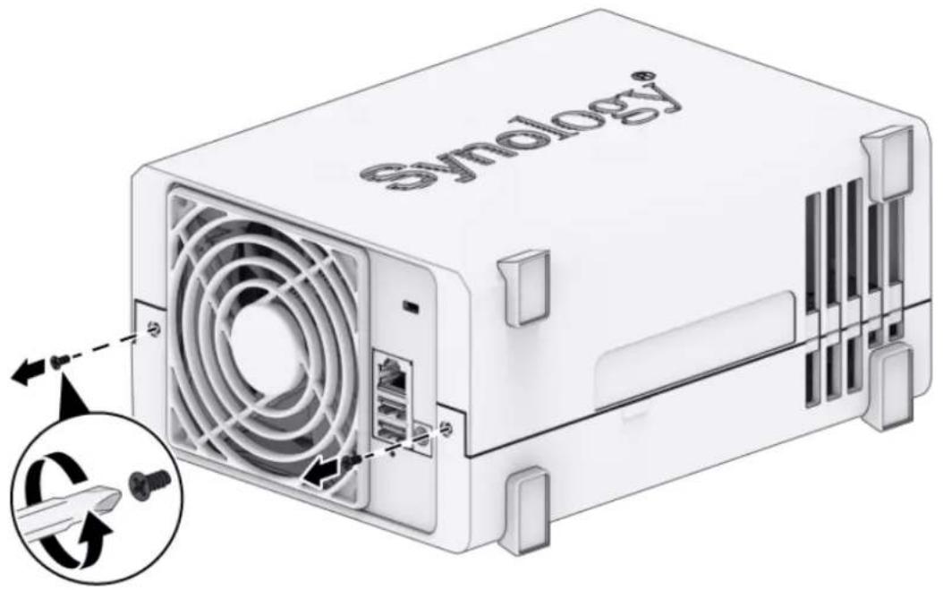 SYNOLOGY DS223j - Pour retirer le ventilateur défectueux - 1