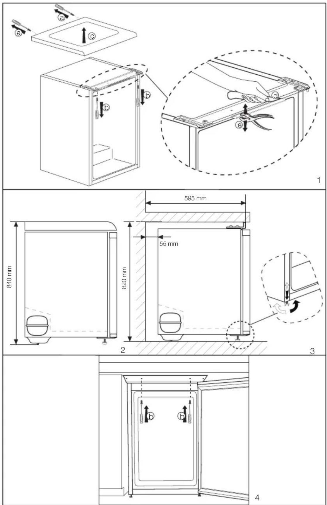 BEKO FNE1074N - Réversibilité des portes - 1