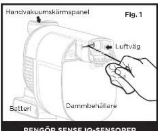 SHARK Stratos IZ400EU - RENGÖRING AV SENSORERNA - 1
