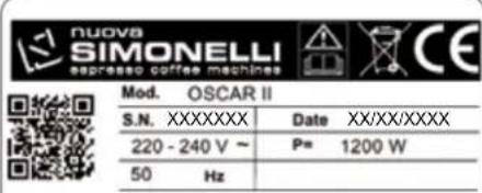 NUOVA SIMONELLI Mosca II - MACHINE ID - 1