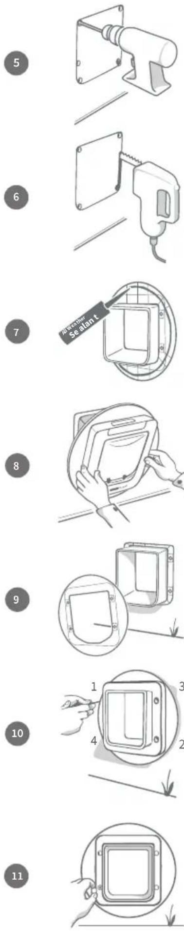 SureFlap Microchip Pet Door Connect - When using power tools, please follow all safety instructions provided with the product. - 1
