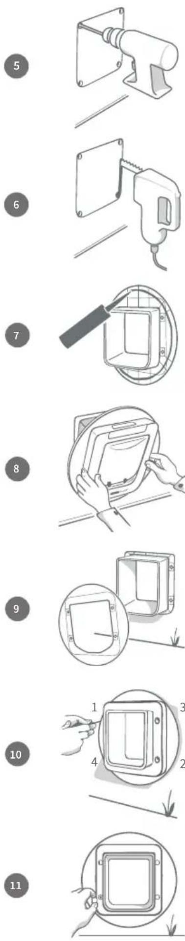 SureFlap Microchip Pet Door Connect - Veillez à utiliser tout outil électrique en respectant les mesures de sécurité indiquées dans la documentation de ce dernier. - 1