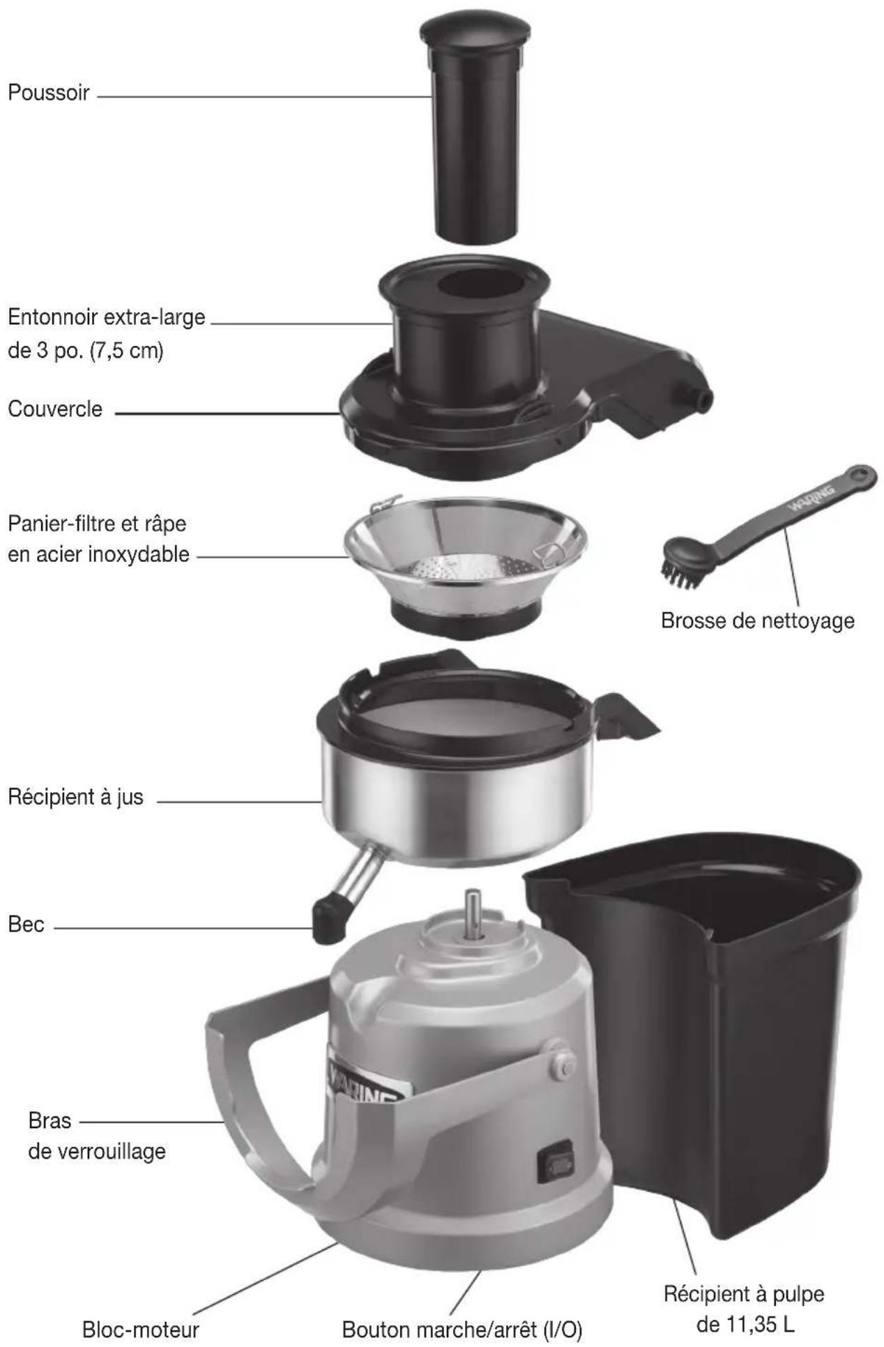 Waring Commercial WJX80 - CARACTÉRISTIQUES TECHNIQUES - 1