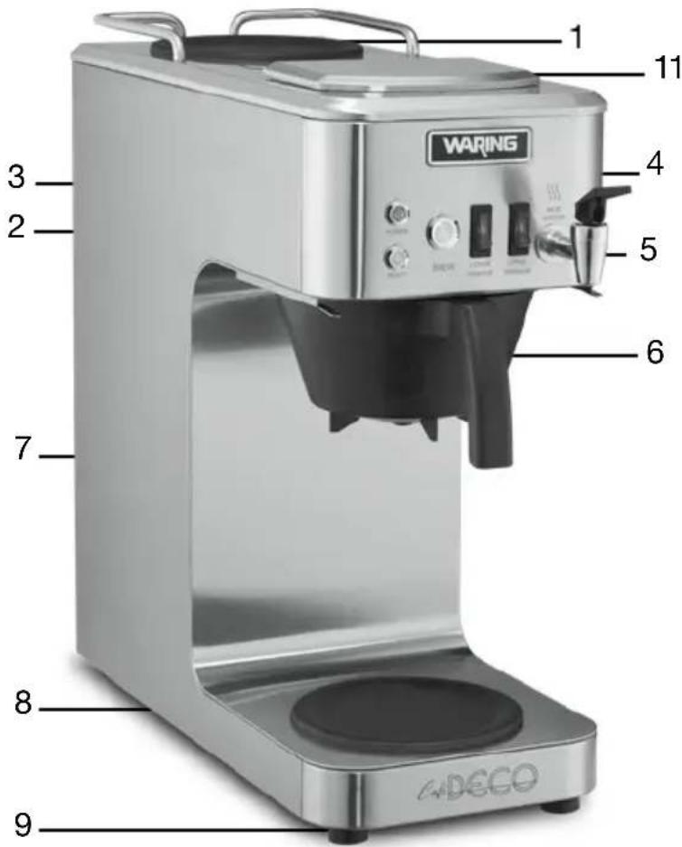 Waring Commercial Café Deco WCM60PT - PIÈCES - WCM50P - 1