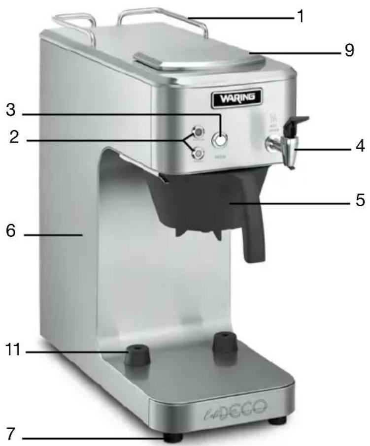 Waring Commercial Café Deco WCM70PAP - PIEZAS - WCM60PT - 1
