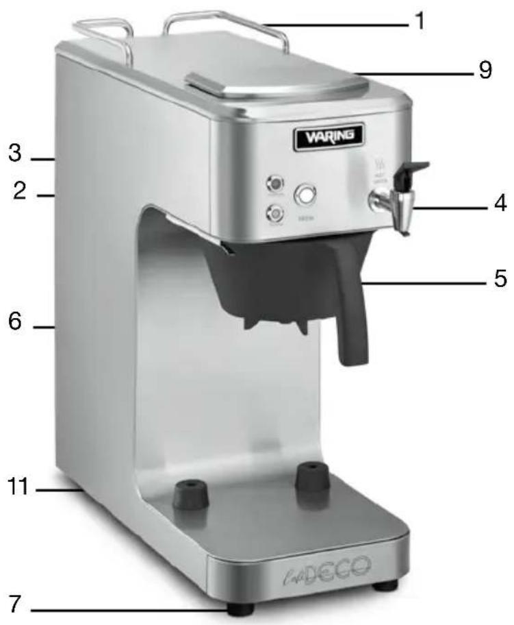 Waring Commercial Café Deco WCM70PAP - PIÈCES - WCM60PT - 1