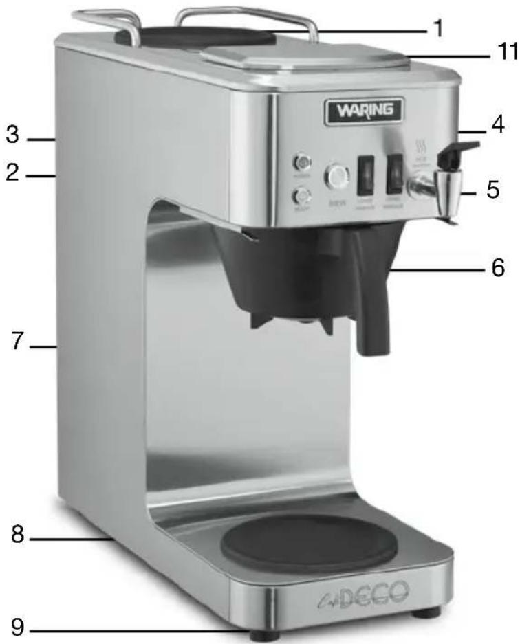 Waring Commercial Café Deco WCM50P - PARTS - WCM50P - 1