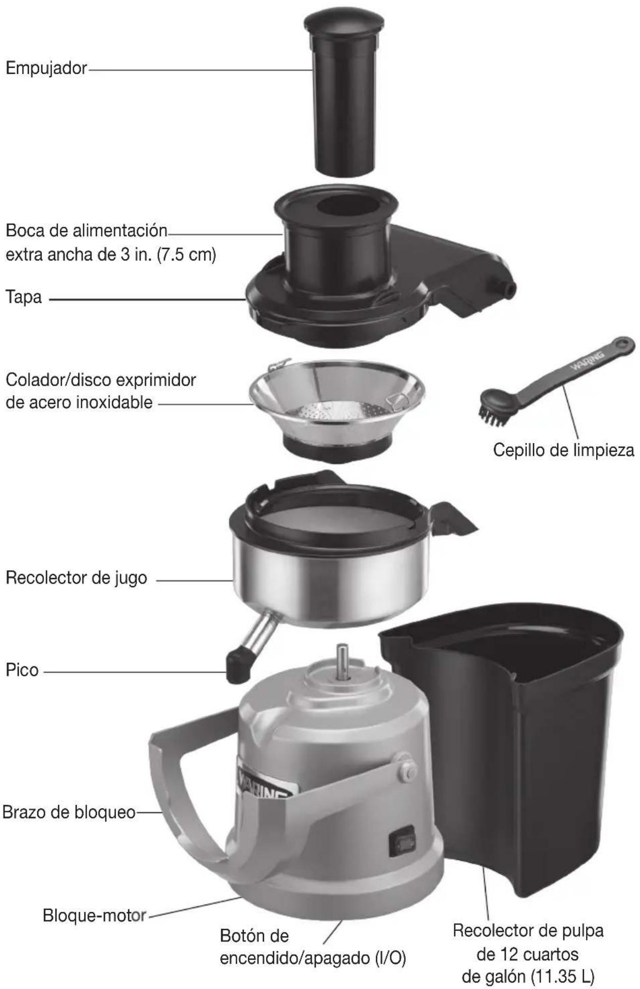 Waring Commercial WJX80X - CARACTERÍSTICAS TÉCNICAS - 1