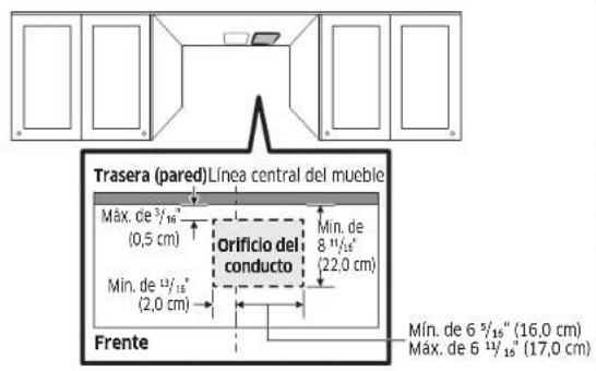 SAMSUNG NK36CB600WCG - Hacer un orificio en el mueble - 1