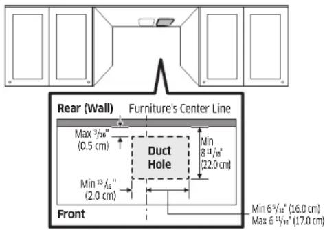 SAMSUNG NK36CB600W12 - Making a hole in the furniture - 1