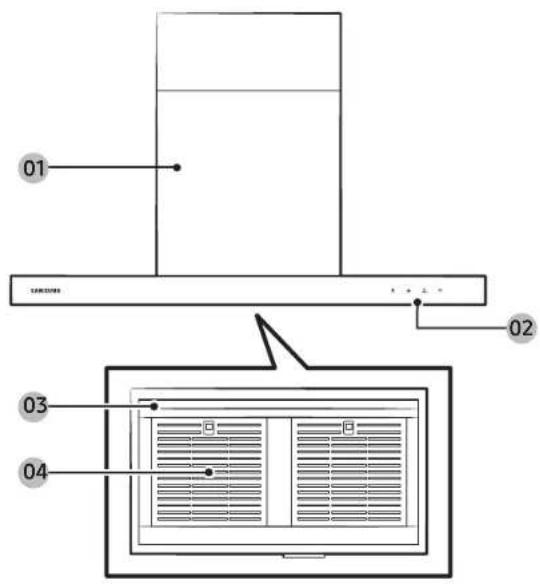 SAMSUNG NK36CB600W12 - Range Hood Description Range Hood Overview - 1