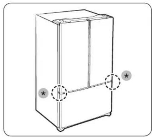 SAMSUNG RF25C5551SR - PASO 5 Alineación de las puertas del refrigerador - 1