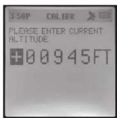 3:50P CALIBR PLEASE ENTER CURRENT ALTITUDE 00945FT