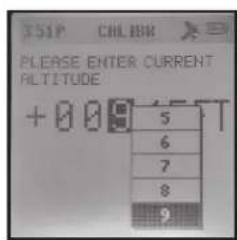 351P COLOR PLEASE ENTER CURRENT ALTITUDE +0 0 8 5 6 7 8 9