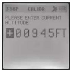 3:50P CALIBER PLEASE ENTER CURRENT ALTITUDE +08945FT