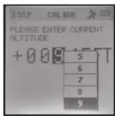TISP CHLBR PLEASE ENTER CURRENT ALTITUDE +009 LETT 5 6 7 8 9