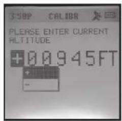 3:50P CALIBR PLEASE ENTER CURRENT ALTITUDE +00945FT