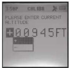 3.50P CALIBR PLEASE ENTER CURRENT ALTITUDE +00945FT